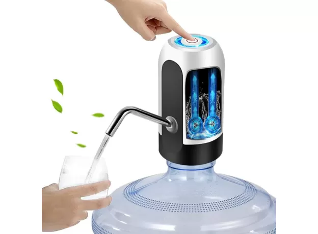 ELECTRIC PORTABLE WATER DISPENSER PUMP FOR 5 GALLON BOTTLE USB CHARGE WITH EXTENSION HOSE BARRELED TOOLS