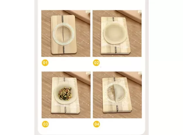NEW DUMPLING MOULD HOME KITCHEN WOOD DUMPLING MAGIC TOOL PRESS TOOL DUMPLINGS MOLD