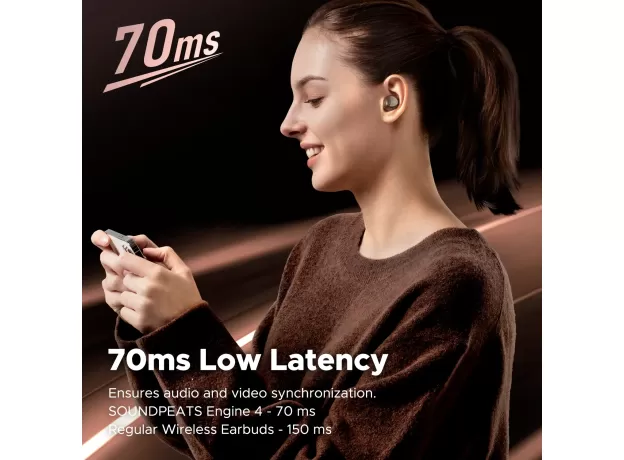 SOUNDPEATS ENGINE4 HI-RES BLUETOOTH 5.3 WIRELESS EARBUDS WITH LDAC, COAXIAL DUAL DYNAMIC DRIVERS FOR STEREO SOUND