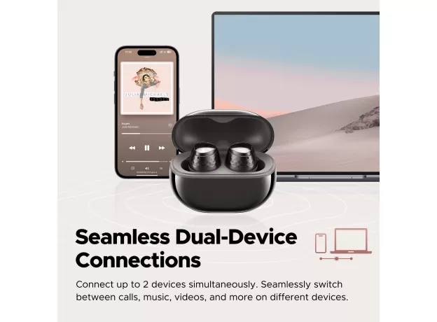 SOUNDPEATS ENGINE4 HI-RES BLUETOOTH 5.3 WIRELESS EARBUDS WITH LDAC, COAXIAL DUAL DYNAMIC DRIVERS FOR STEREO SOUND