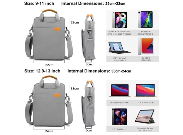 TABLET HANDBAG CROSSBODY BAG FOR ANDRIOD TABLETS, IPADS, BEAUTIFUL STORAGE BAG