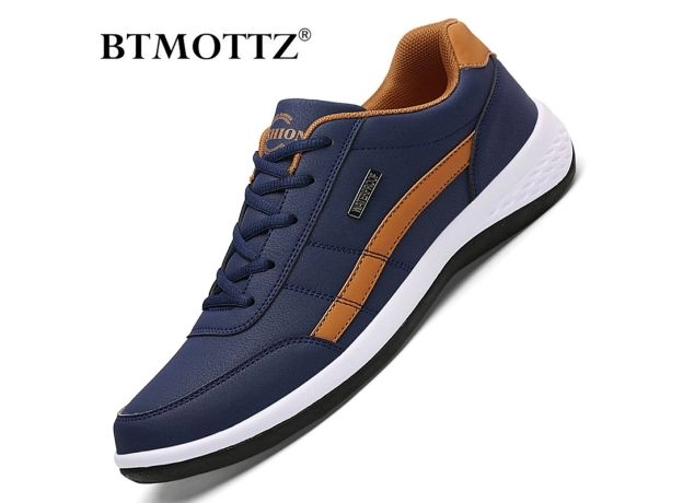LEATHER MEN SHOES LUXURY BRAND ENGLAND TREND ITALIAN BREATHABLE CASUAL SNEAKERS