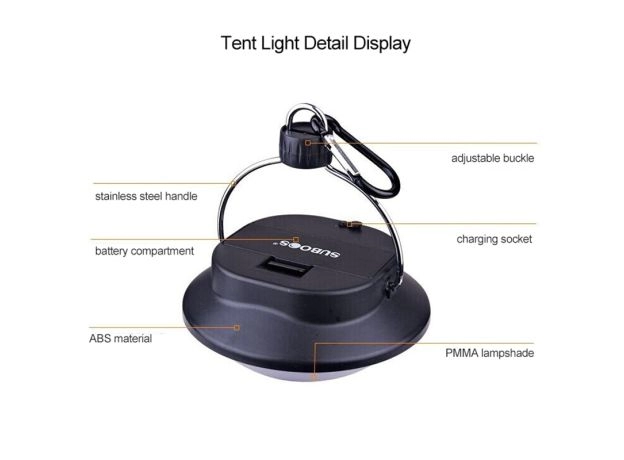 DESERT&FOX LED CAMPING TENT LANTERN - RECHARGEABLE HIKING LIGHT