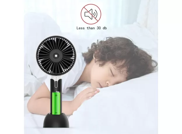MINI HANDHELD FAN BATTERY OPERATED USB RECHARGEABLE ADJUSTABLE SPEED PERSONAL FAN