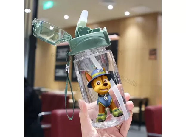 550ML PAW PATROL CHILDREN'S WATER SIPPY BABY CUPS WITH STRAWS LEAKPROOF WATER BOTTLES