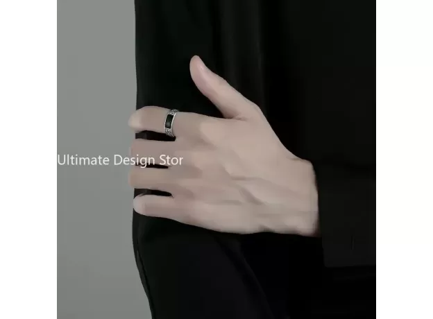 FASHION NEW VINTAGE DRAGON PATTERN TITANIUM STEEL RING HIP HOP MEN SINGLE PARTY OPENING ADJUSTABLE RING