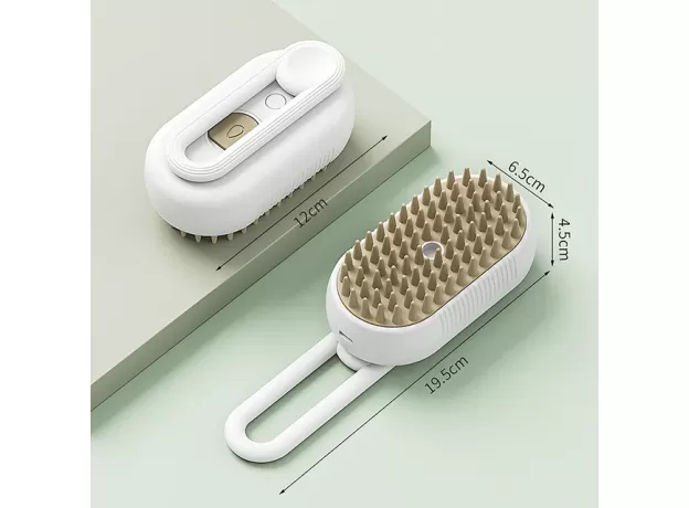 STEAMY CAT BRUSH 3 IN 1 ELECTRIC ANTI-SPLASHING FOR MASSAGE PET GROOMING COMB HAIR REMOVAL COMBS