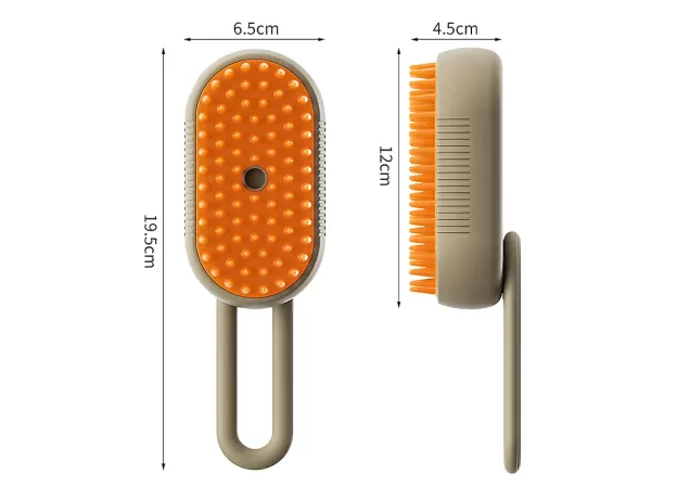 STEAMY CAT BRUSH 3 IN 1 ELECTRIC ANTI-SPLASHING FOR MASSAGE PET GROOMING COMB HAIR REMOVAL COMBS
