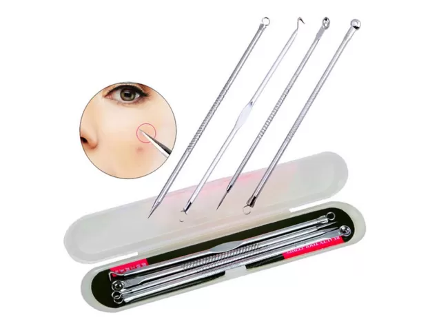 STAINLESS STEEL ACNE & BLACKHEAD EXTRACTOR TOOL – PROFESSIONAL FACE SKIN CARE REMOVER