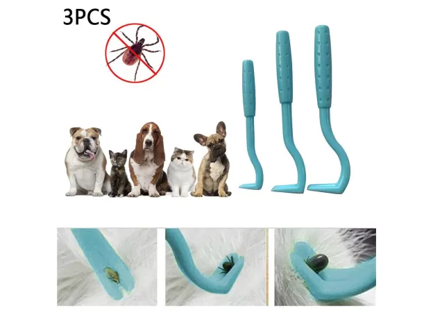 PET FLEA & TICK REMOVER TOOL – GROOMING HOOK COMB FOR DOGS & CATS