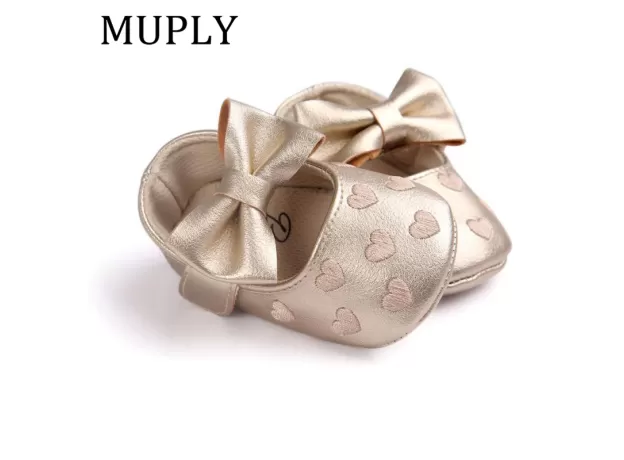 BABY MOCCASINS WITH BOW & FRINGE – SOFT SOLE NON-SLIP CRIB SHOES