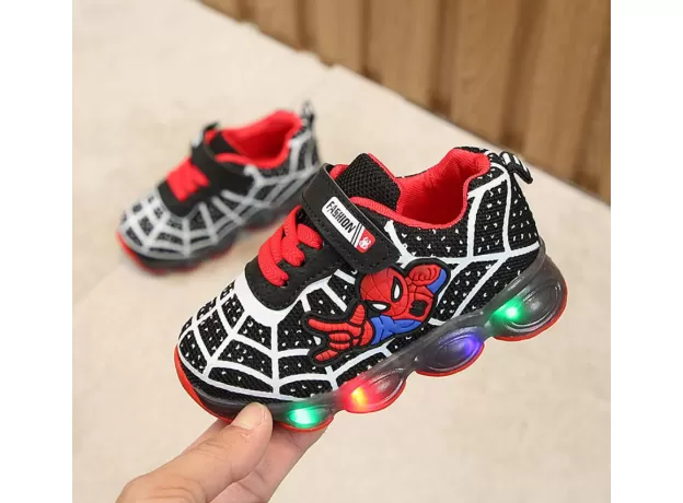 SPIDERMAN KIDS LED SNEAKERS – LIGHT UP SPORT SHOES FOR BOYS & GIRLS