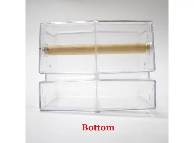 PARROT SPILL PROOF FEED BOX – NO MESS BIRD FOOD CAGE FEEDER