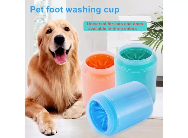 PORTABLE DOG PAW CLEANER – SILICONE BRUSH PAW WASHER CUP