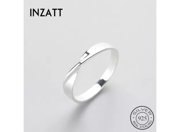 GEOMETRIC WAVE RING REAL 925 STERLING SILVER FINE JEWELRY FOR WOMEN
