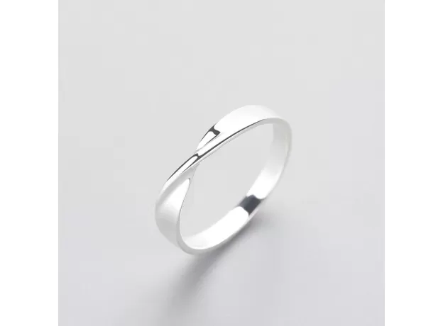 GEOMETRIC WAVE RING REAL 925 STERLING SILVER FINE JEWELRY FOR WOMEN