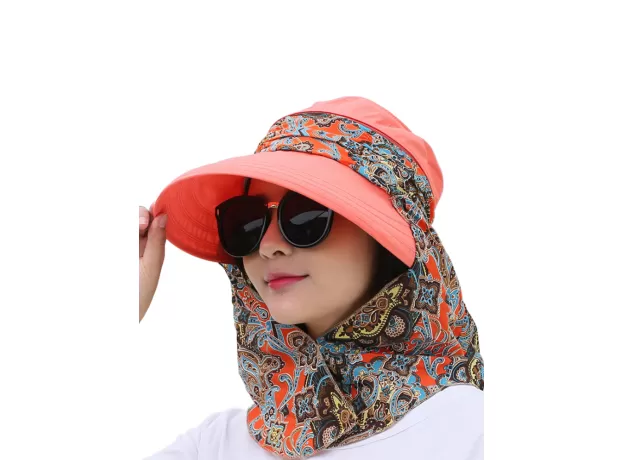 WOMEN’S FLORAL WIDE BRIM SUN VISOR – ANTI-UV FOLDABLE SUMMER BEACH HAT