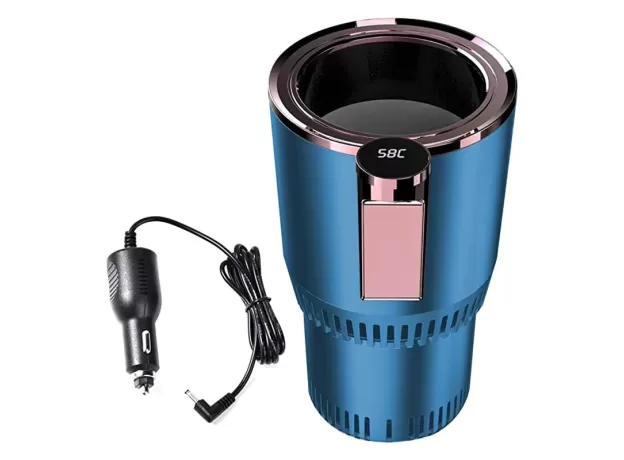 12V WARMER COOLER SMART COOLING & HEATING CAR CUP 2-IN-1 TEMPERATURE DISPLAY CUP HOLDER FOR WATER COFFEE BEVERAGE FOR CAR