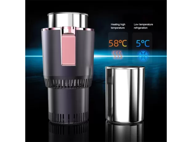 12V WARMER COOLER SMART COOLING & HEATING CAR CUP 2-IN-1 TEMPERATURE DISPLAY CUP HOLDER FOR WATER COFFEE BEVERAGE FOR CAR