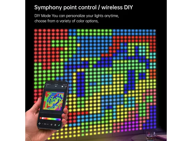 400LED SMART CURTAIN LIGHTS, RGBIC COLOR CHANGING CHRISTMAS LIGHTS STRING DIMMABLE DIY PATTERNS WITH MUSIC FOR BEDROOM COURTYARD