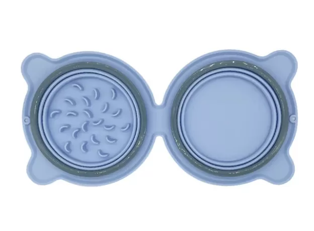FOLDABLE SILICONE PET BOWLS NON-TOXIC PORTABLE PET TRAVEL FEEDING BOWL FOLDING PUPPY CAT BOWL OUTDOOR FOOD DISPENSER FEEDER