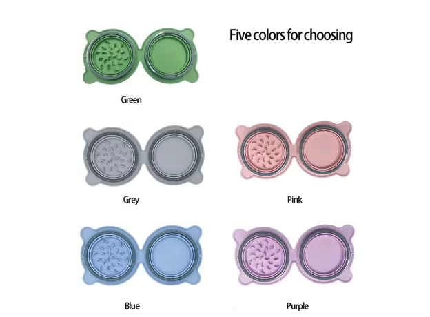 FOLDABLE SILICONE PET BOWLS NON-TOXIC PORTABLE PET TRAVEL FEEDING BOWL FOLDING PUPPY CAT BOWL OUTDOOR FOOD DISPENSER FEEDER
