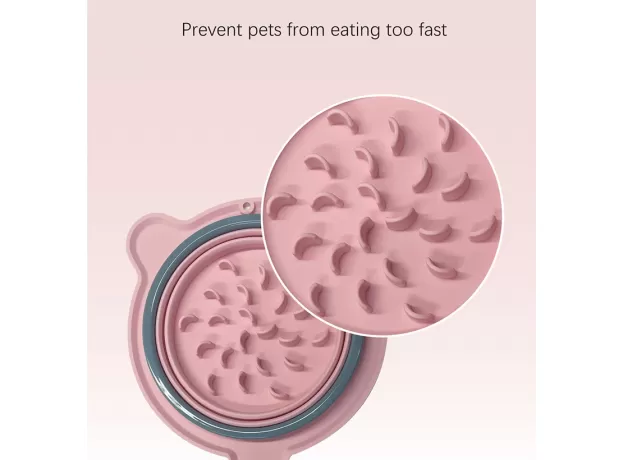 FOLDABLE SILICONE PET BOWLS NON-TOXIC PORTABLE PET TRAVEL FEEDING BOWL FOLDING PUPPY CAT BOWL OUTDOOR FOOD DISPENSER FEEDER