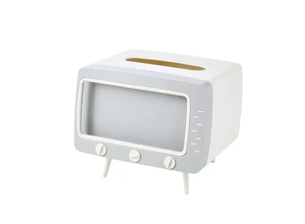 TV MOBILE PHONE STAND WITH TISSUE BOX