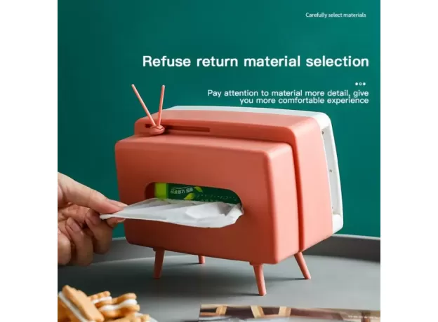 TV MOBILE PHONE STAND WITH TISSUE BOX