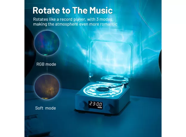 MINI RETRO WHITE NOISE BLUETOOTH SPEAKER - PORTABLE VINTAGE SLEEP AID BLUETOOTH SPEAKER - SUBWOOFER WITH RGB LIGHT SUPPORT TF CARD