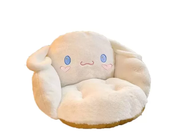 AOGER BIG SIZE CUTE CINNAMOROLL PLUSH - HALF SURROUNDED BLACK KUROMI CUSHION - BACKREST DORMITORY OFFICE NON-SLIP CHAIR CUSHION