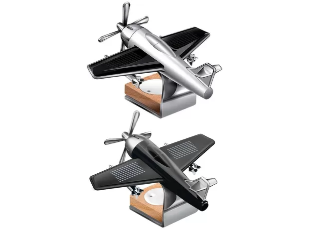 CAR INTERIOR ACCESSORIES - SOLAR AIRPLANE MODEL CENTER CONSOLE DECORATION - AIR FRESHENER