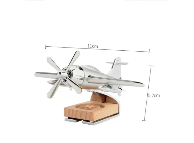 CAR INTERIOR ACCESSORIES - SOLAR AIRPLANE MODEL CENTER CONSOLE DECORATION - AIR FRESHENER