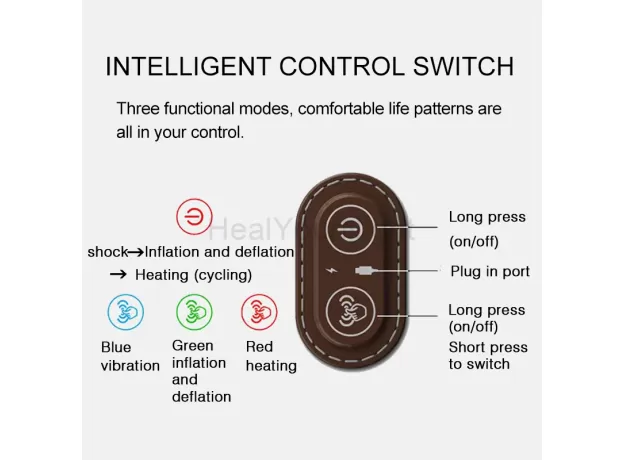 ELECTRIC NECK MASSAGE PILLOW - HEATING VIBRATION NECK MASSAGER - BACK CERVICAL TRACTION RELAX SLEEPING MEMORY FOAM SPINE SUPPORT