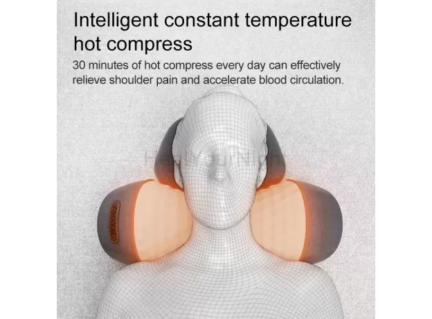 ELECTRIC NECK MASSAGE PILLOW - HEATING VIBRATION NECK MASSAGER - BACK CERVICAL TRACTION RELAX SLEEPING MEMORY FOAM SPINE SUPPORT