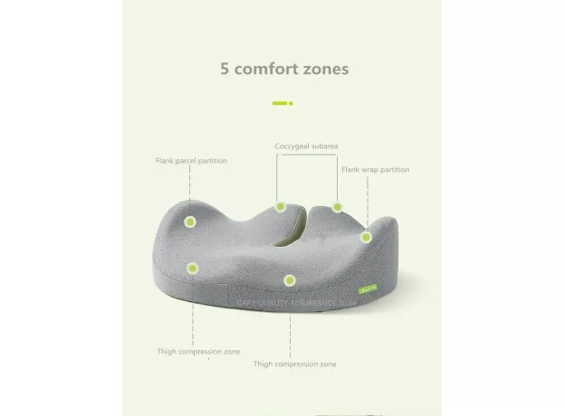 MEMORY FOAM OFFICE CHAIR CUSHION - CAR SEAT SUPPORT WAIST PILLOW - MASSAGE LUMBAR ORTHOPEDIC PILLOW
