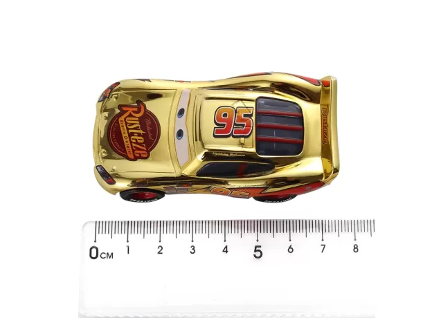 CARS DISNEY PIXAR CARS 2 3 - LIGHTNING MCQUEEN GOLDEN MODEL CAR- 1:55 DIECAST VEHICLE METAL TOY