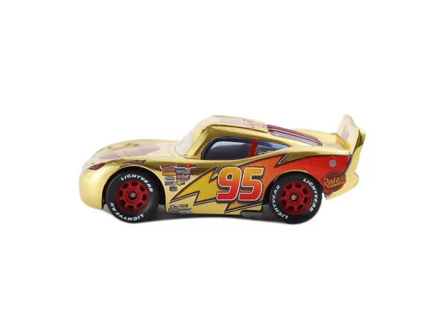 CARS DISNEY PIXAR CARS 2 3 - LIGHTNING MCQUEEN GOLDEN MODEL CAR- 1:55 DIECAST VEHICLE METAL TOY