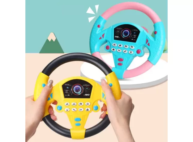 KIDS ELECTRIC SIMULATION STEERING WHEEL TOY - WITH LIGHT AND SOUND EDUCATIONAL CHILDREN