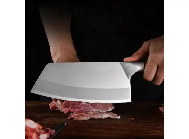 PROFESSIONAL KITCHEN KNIFE- CLEAVER HEAVY DUTY KITCHEN KNIFE- ANTI-WOOD HANDLE LASER DAMASCUS KNIFE