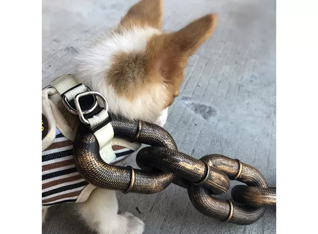 SIMULATED PLASTIC THICK DOG TRACTION CHAIN - BIG IRON CHAIN -  TOWING ROPE DOGS ACCESSORIES