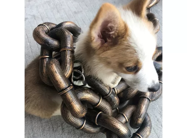 SIMULATED PLASTIC THICK DOG TRACTION CHAIN - BIG IRON CHAIN -  TOWING ROPE DOGS ACCESSORIES