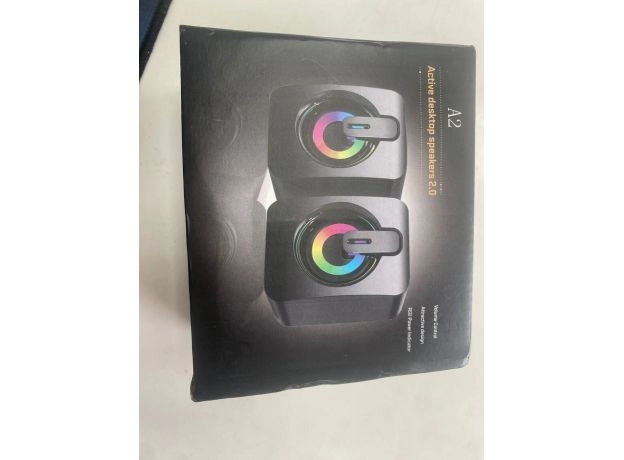 USB COMPUTER SPEAKERS - HIFI STEREO PC SPEAKERS - RGB DESKTOP SPEAKERS WITH BUILT-IN MICROPHONE