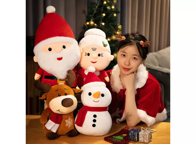 CHRISTMAS GIFTS - XMAS SOFT TOYS - SNOWMAN PLUSH -  SANTA CLAUS PLUSH TOY - ELK PLUSH TOY - STUFFED SOFT TOYS