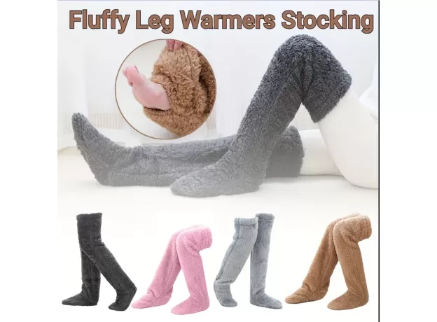 LEG WARMERS FOR WOMEN - WINTER KNEE-HIGH SOCKS - FLUFFY LEG WARMERS - OVER THE KNEE SOCKS - WINTER LEG WARMERS - LEG WARMERS FOR COLD WEATHER