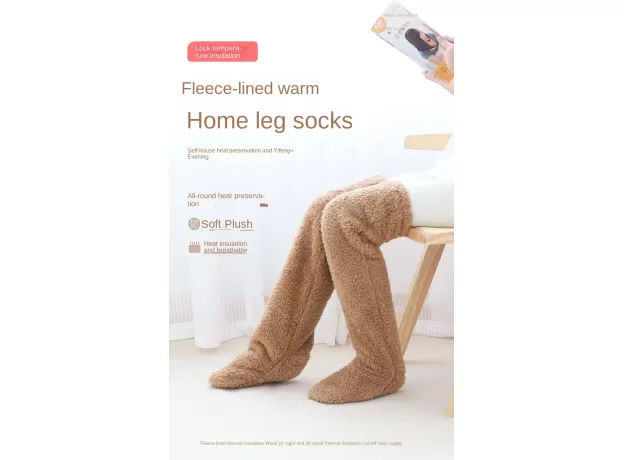 LEG WARMERS FOR WOMEN - WINTER KNEE-HIGH SOCKS - FLUFFY LEG WARMERS - OVER THE KNEE SOCKS - WINTER LEG WARMERS - LEG WARMERS FOR COLD WEATHER