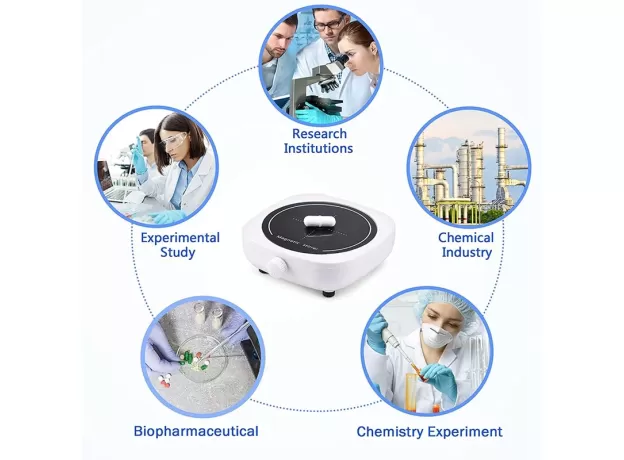 MAGNETIC STIRRER - PORTABLE STIRRER PLATE WITH STIR BAR 2L - 4000RPM FOR LABORATORY (EU/US/UK PLUG )