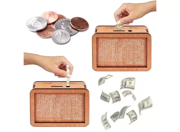 MONEY SAVING BOX - WOODEN MONEY BOX - BEST WOODEN PIGGY BANK