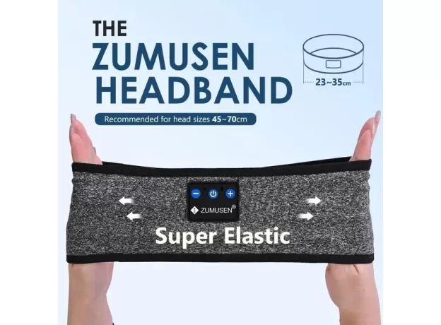ZUMUSEN SLEEP HEADPHONES HEADBAND - BLUETOOTH 5.4 SLEEP HEADPHONES - WIRELESS HEADBAND HEADPHONES FOR SLEEPING