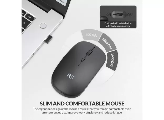 RII WIRELESS KEYBOARD AND MOUSE SET - ULTRA SLIM 2.4G KEYBOARD AND MOUSE - WIRELESS KEYBOARD AND MOUSE FOR PC, LAPTOP